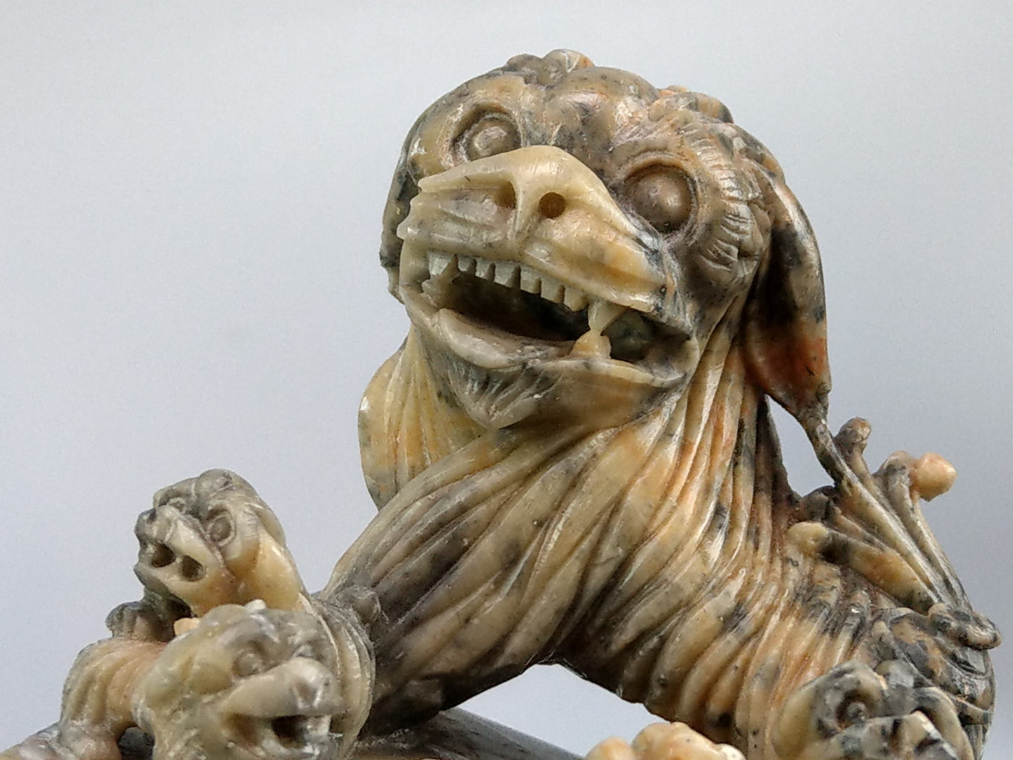 Chinese Foo lions carved Soapstone Bookends