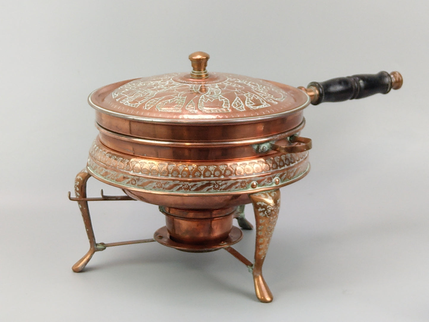 Vintage Food warmer copper Nader chafing dish Nader Factory copper