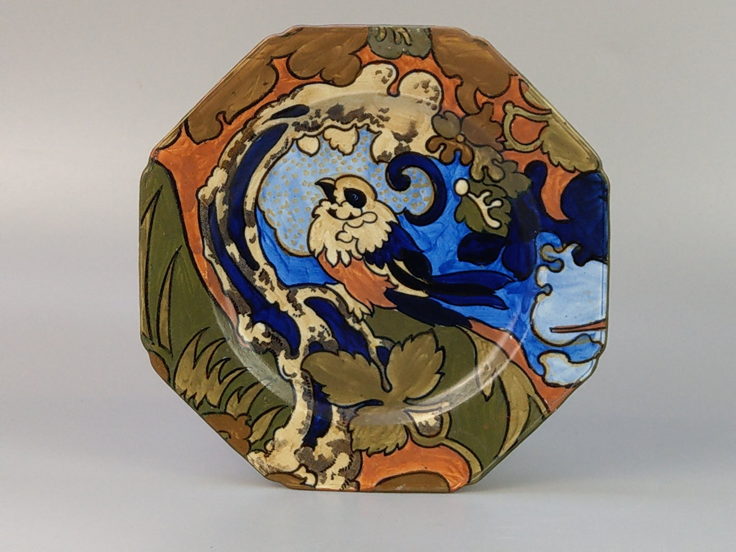 Octagonal Plate Bursley Amstel by Frederick Rhead