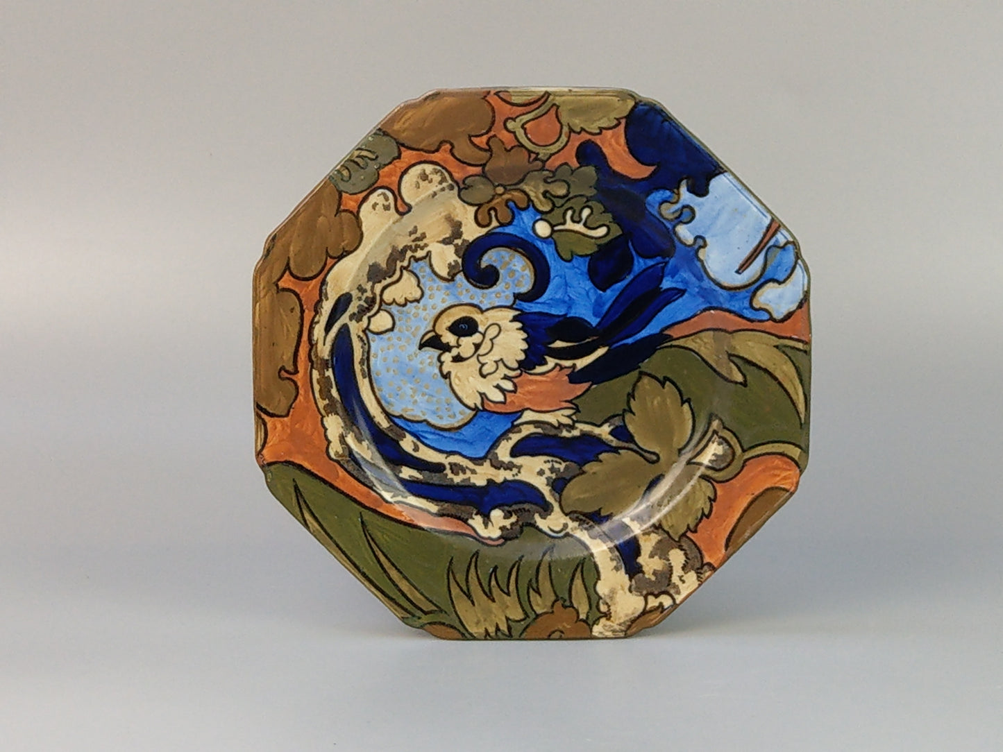 Octagonal Plate Bursley Amstel by Frederick Rhead