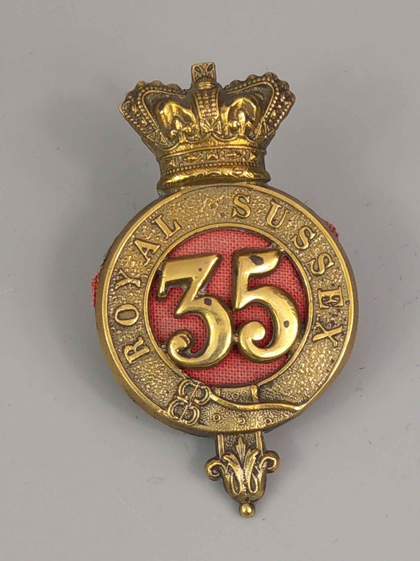 35th Royal Sussex Regiment of Foot Victorian Glengarry Cap Badge