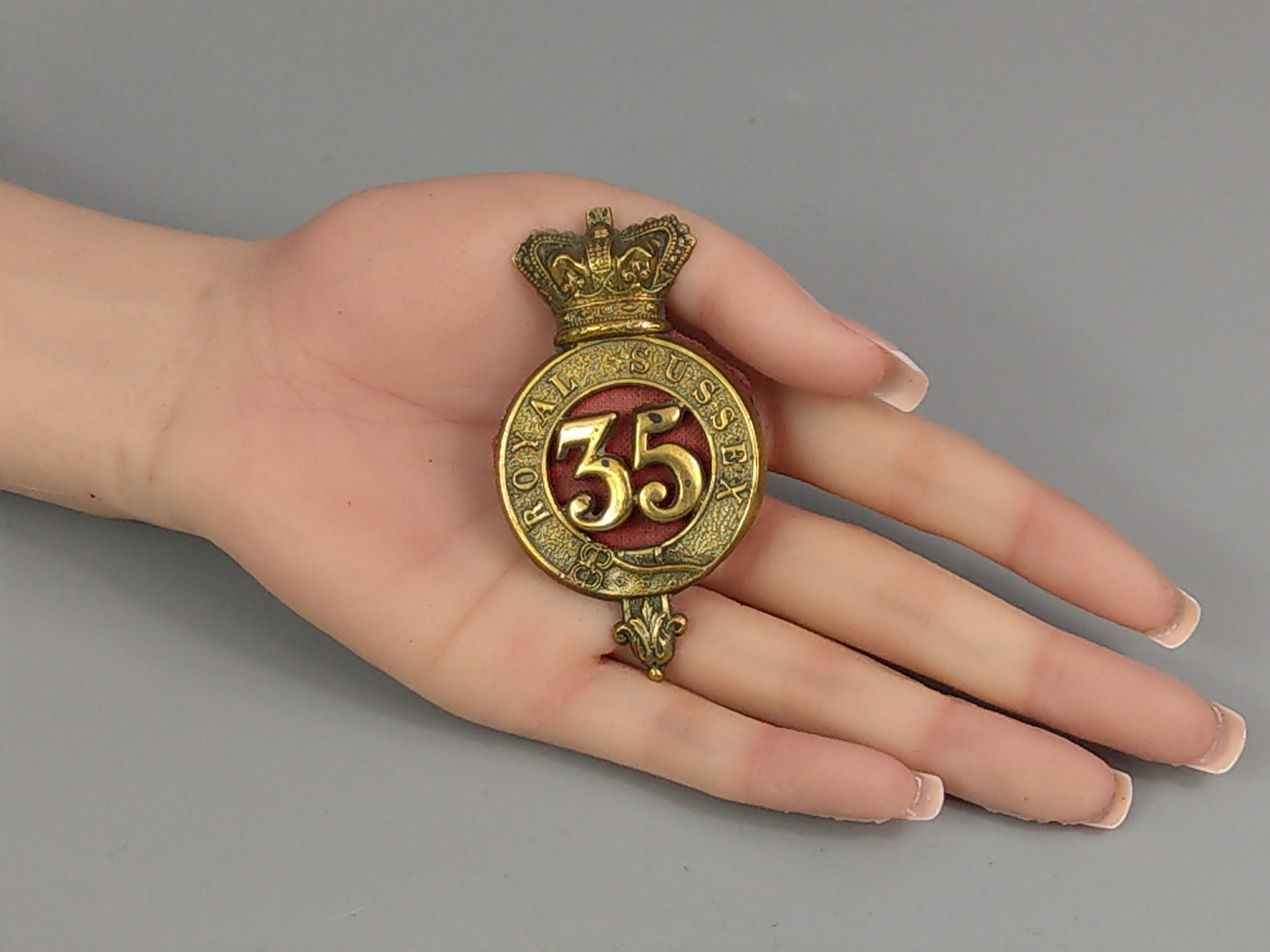 35th Royal Sussex Regiment of Foot Victorian Glengarry Cap Badge