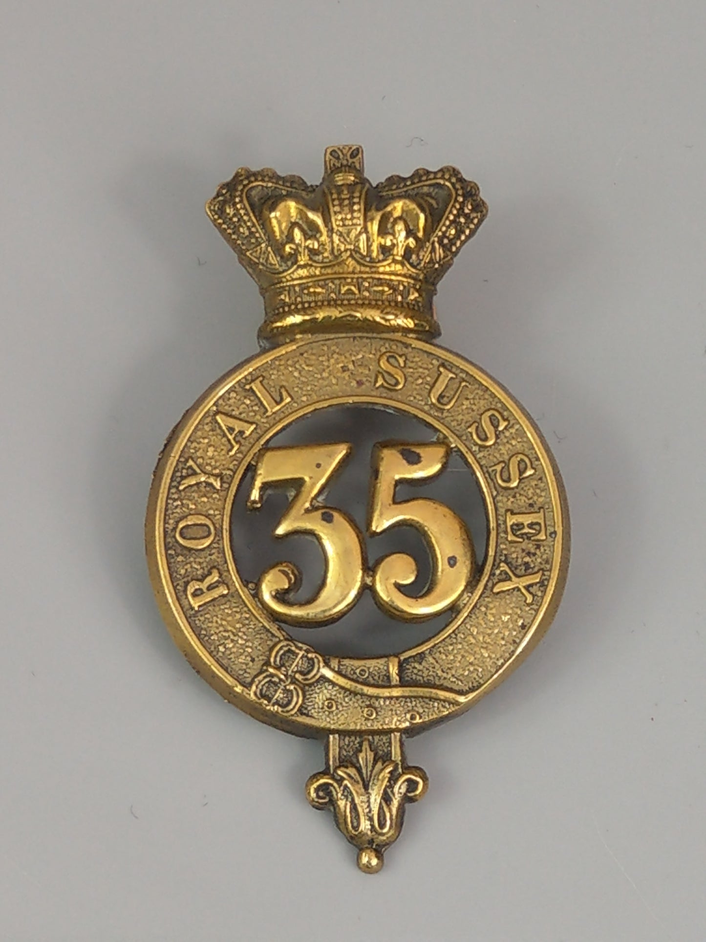 35th Royal Sussex Regiment of Foot Victorian Glengarry Cap Badge