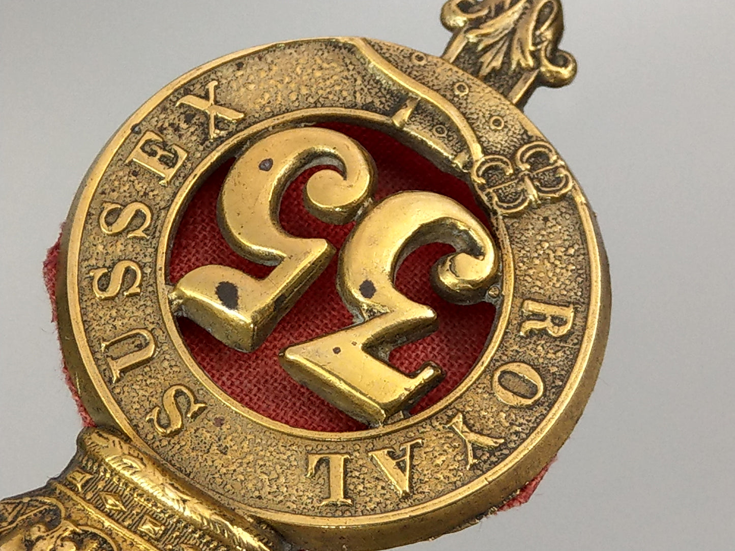 35th Royal Sussex Regiment of Foot Victorian Glengarry Cap Badge