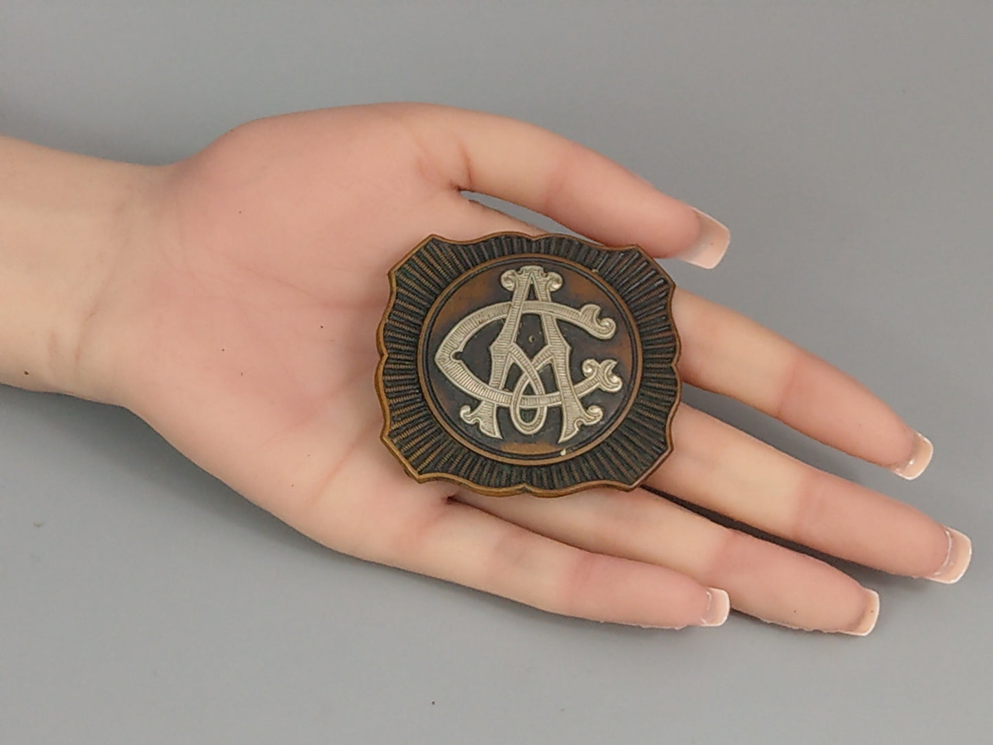 Victorian Military Regimental Officer Belt Buckle Cypher Monogram CA