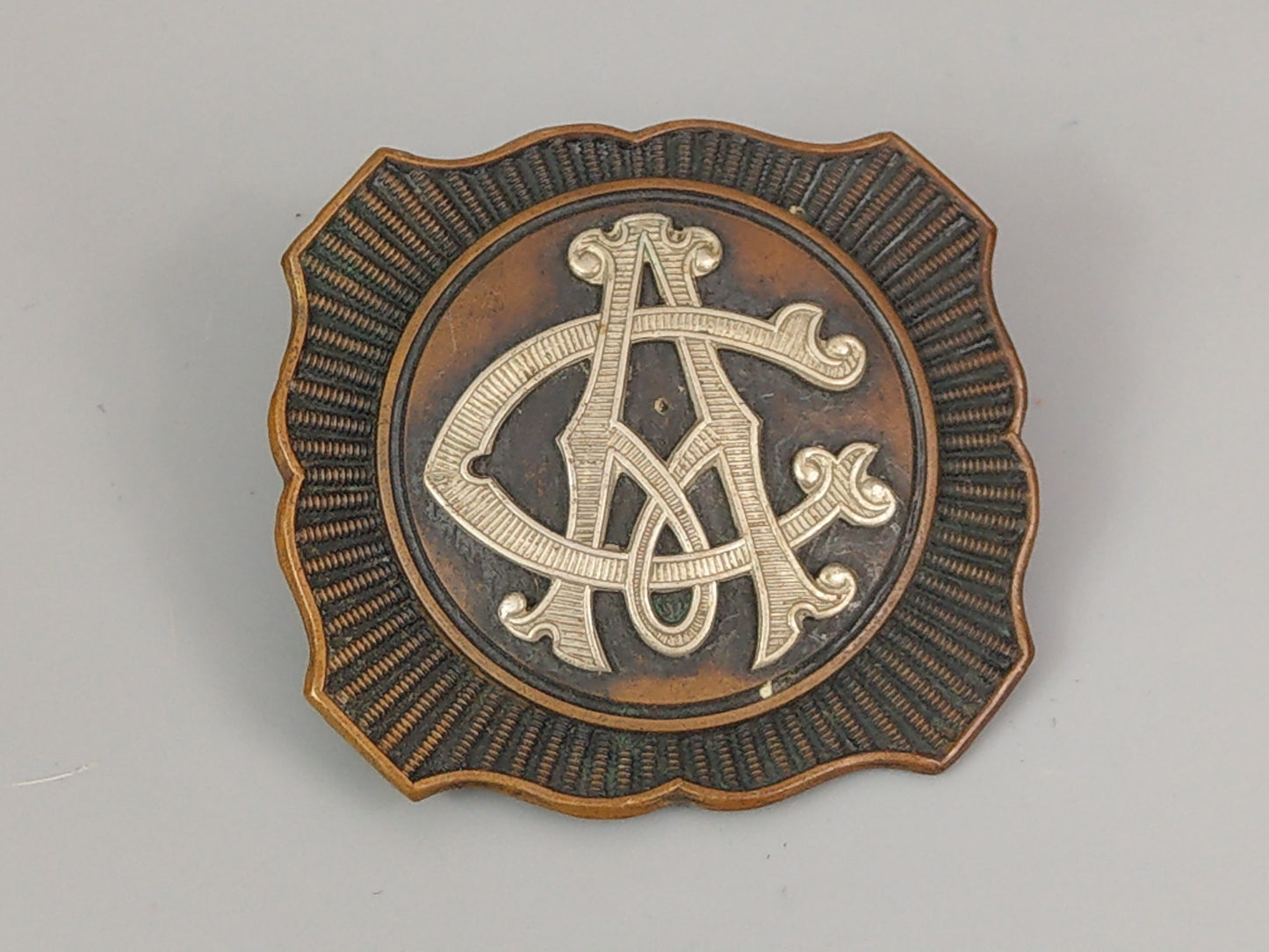 Victorian Military Regimental Officer Belt Buckle Cypher Monogram CA