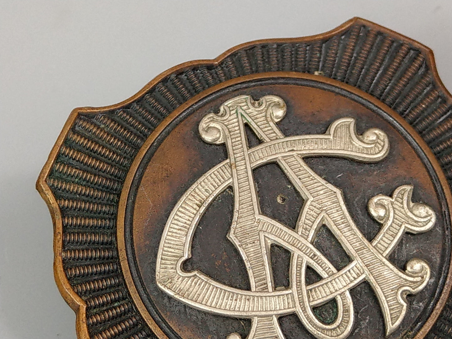 Victorian Military Regimental Officer Belt Buckle Cypher Monogram CA