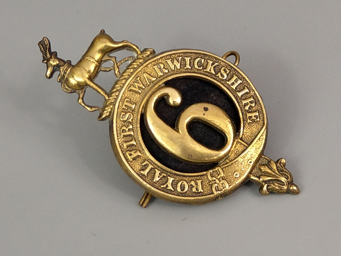 6th Royal First Warwickshire Regiment of Foot Glengarry Badge Regimental Cap Badge