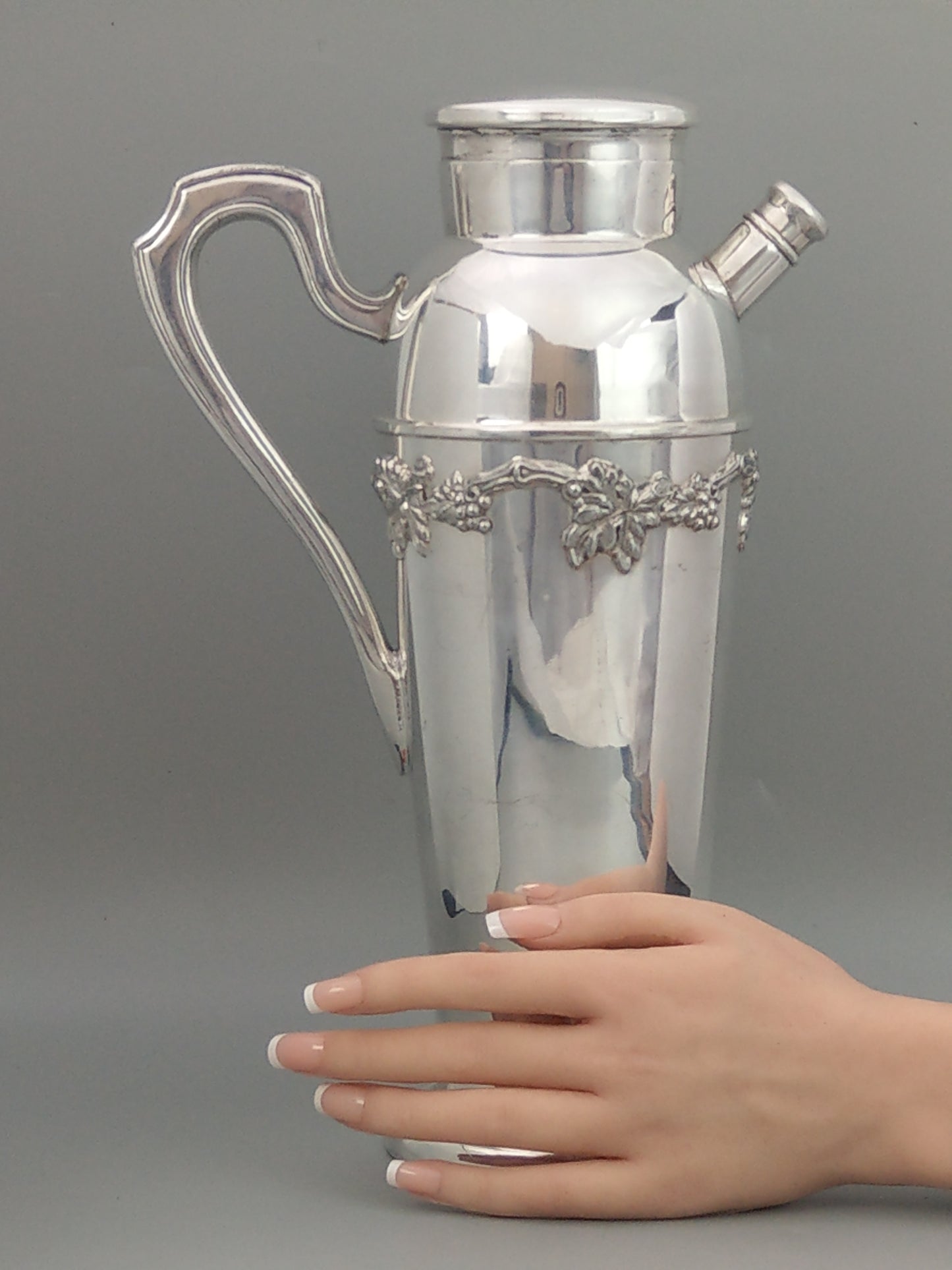 Antique Silver Plated Large Cocktail Shaker by Mappin and Webb