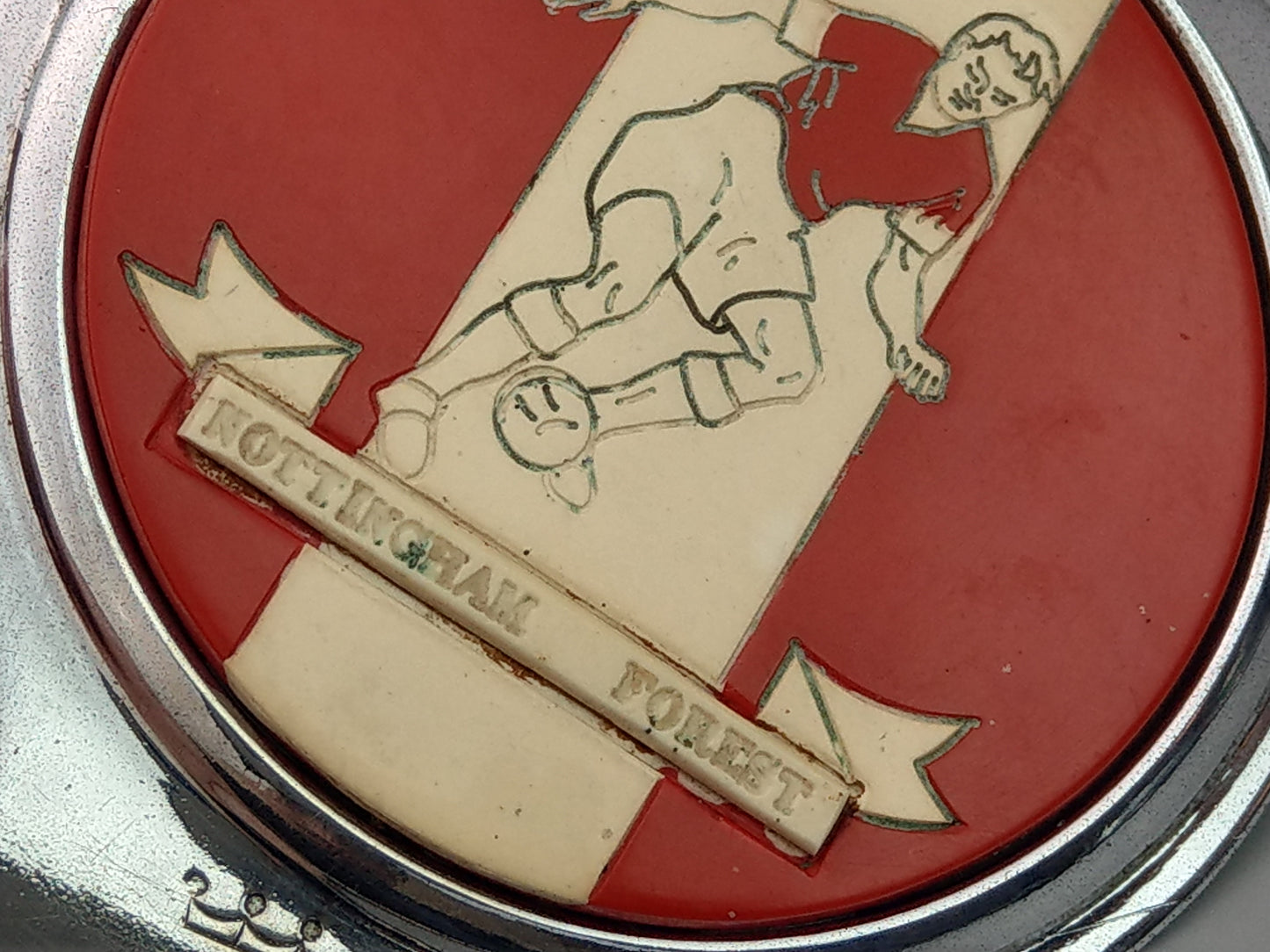Football Club Nottingham Forest Supporters Chrome Car Badge Renamel Ltd, c.1950