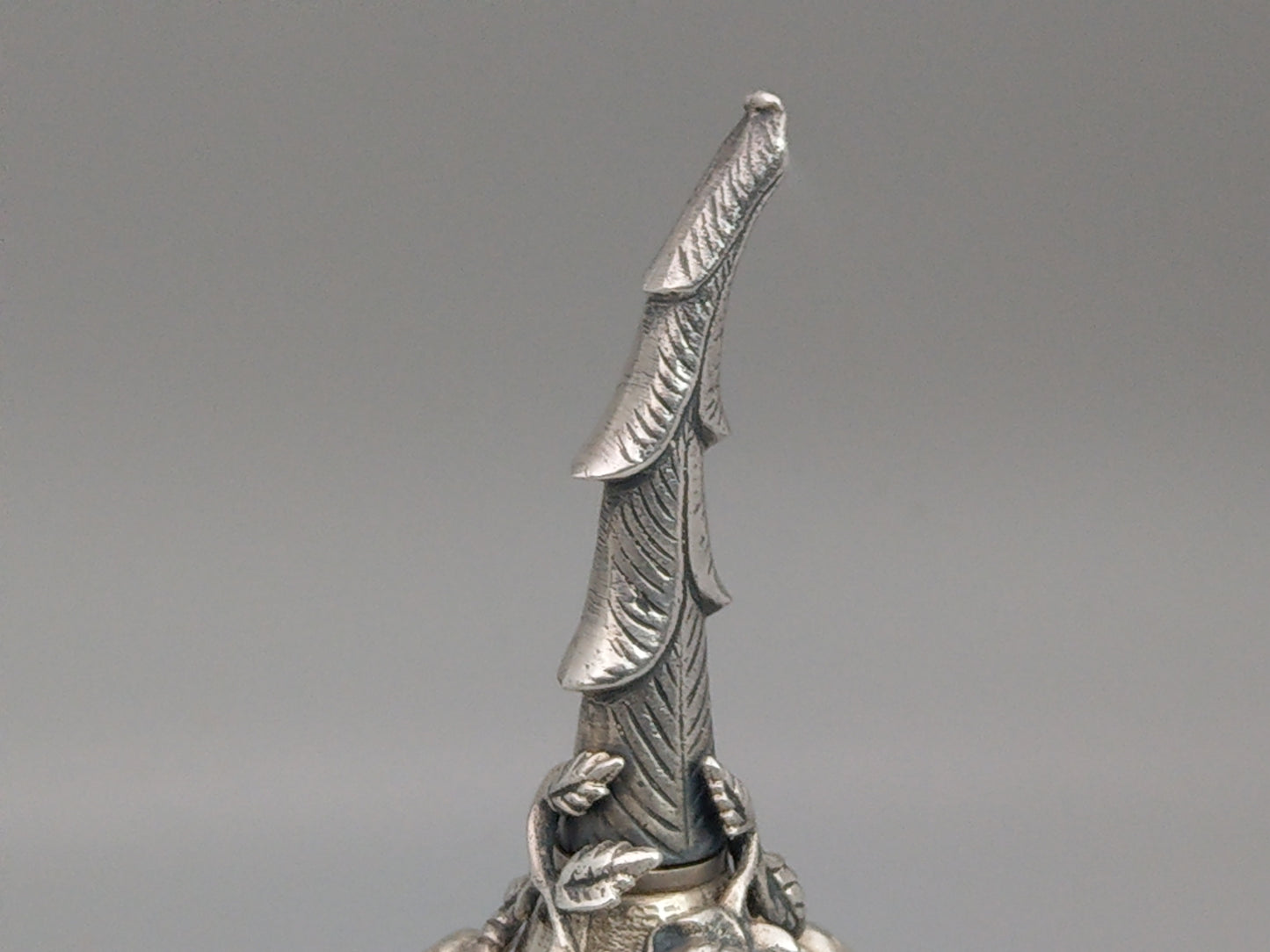 Ottoman Silver Rose Water Bottle or Oil Sprinkler, Rose Hip Shaped