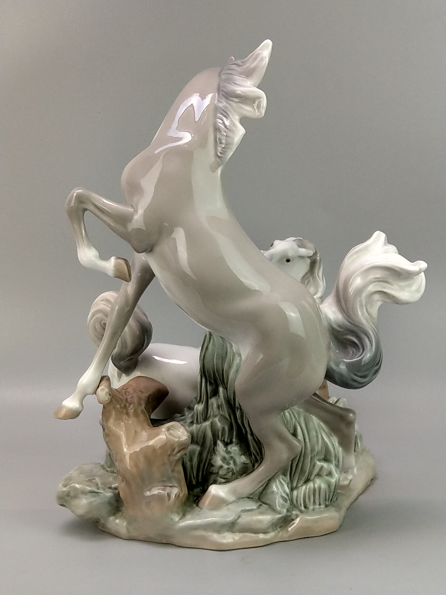 Vintage Large Lladro Horses Gloss