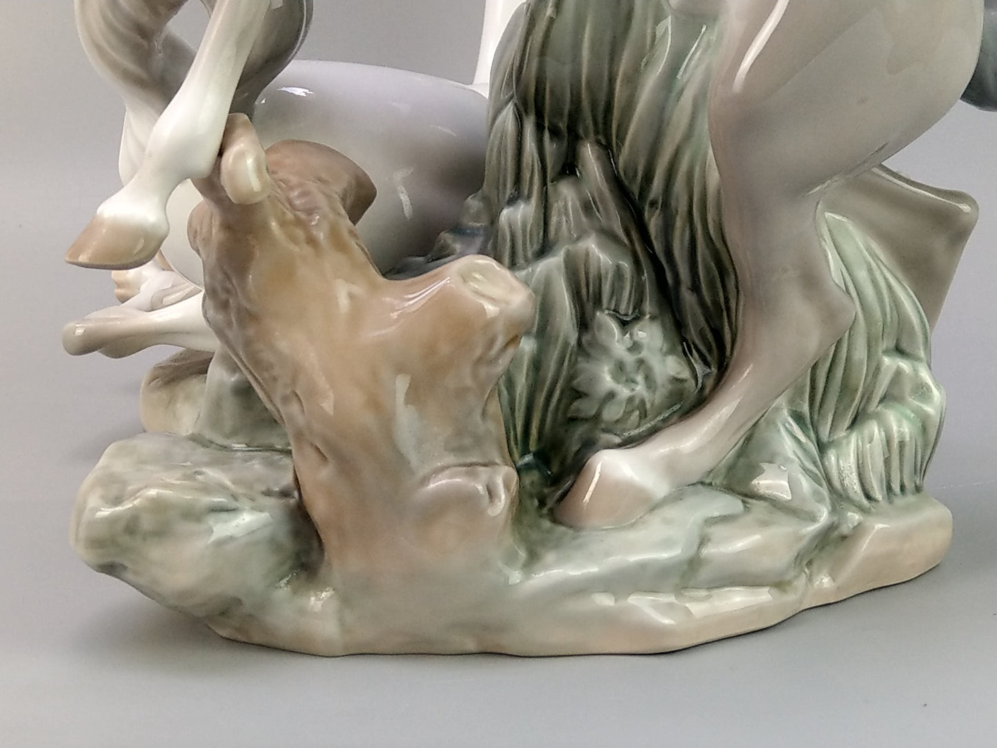Vintage Large Lladro Horses Gloss