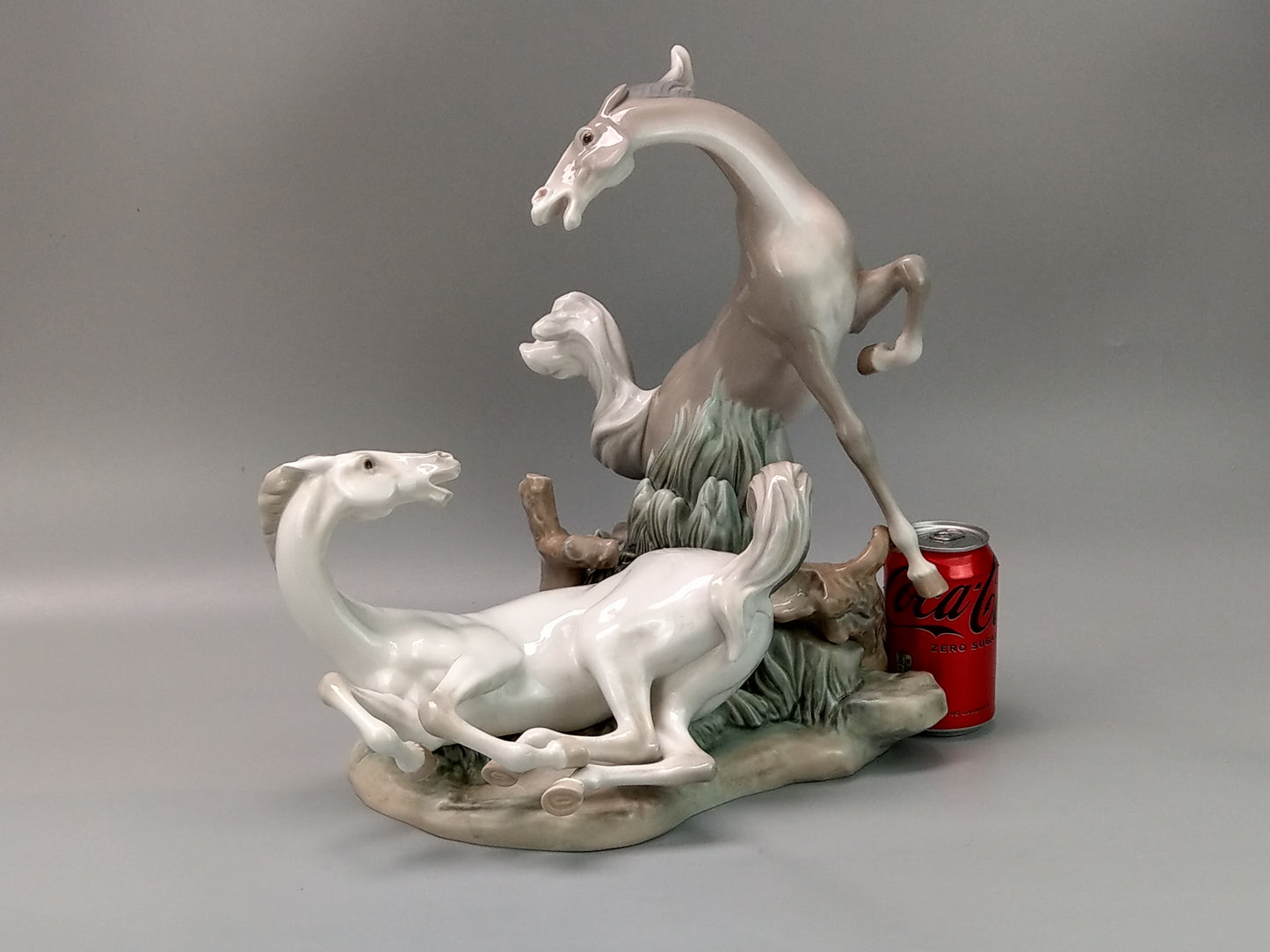 Vintage Large Lladro Horses Gloss