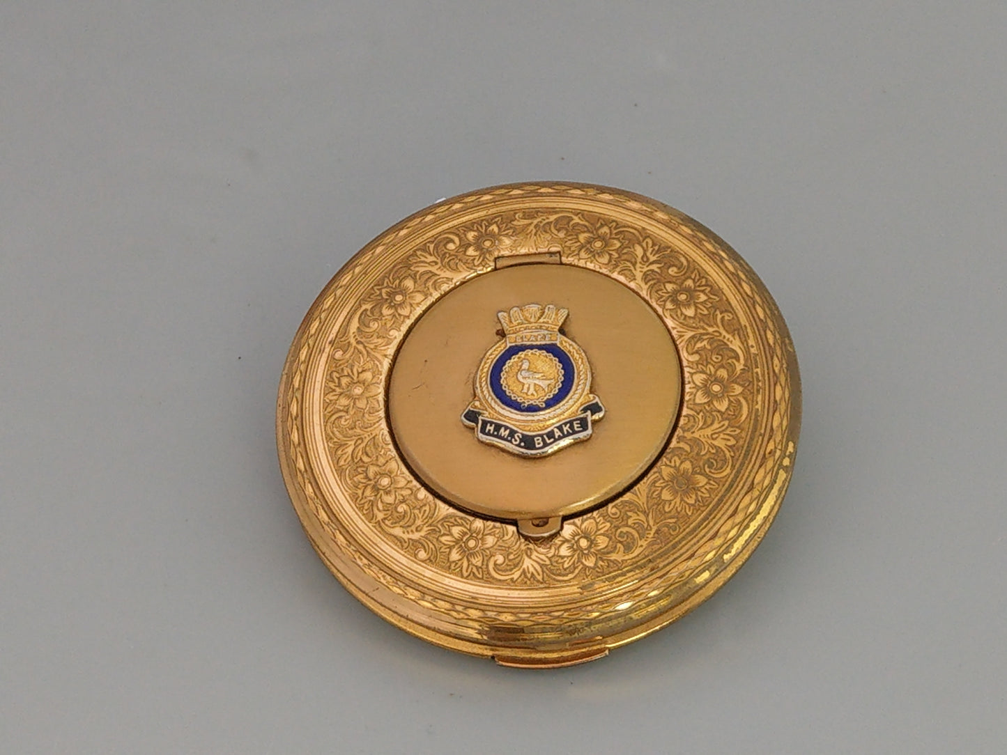 HMS Blake powder box compact with photo locked