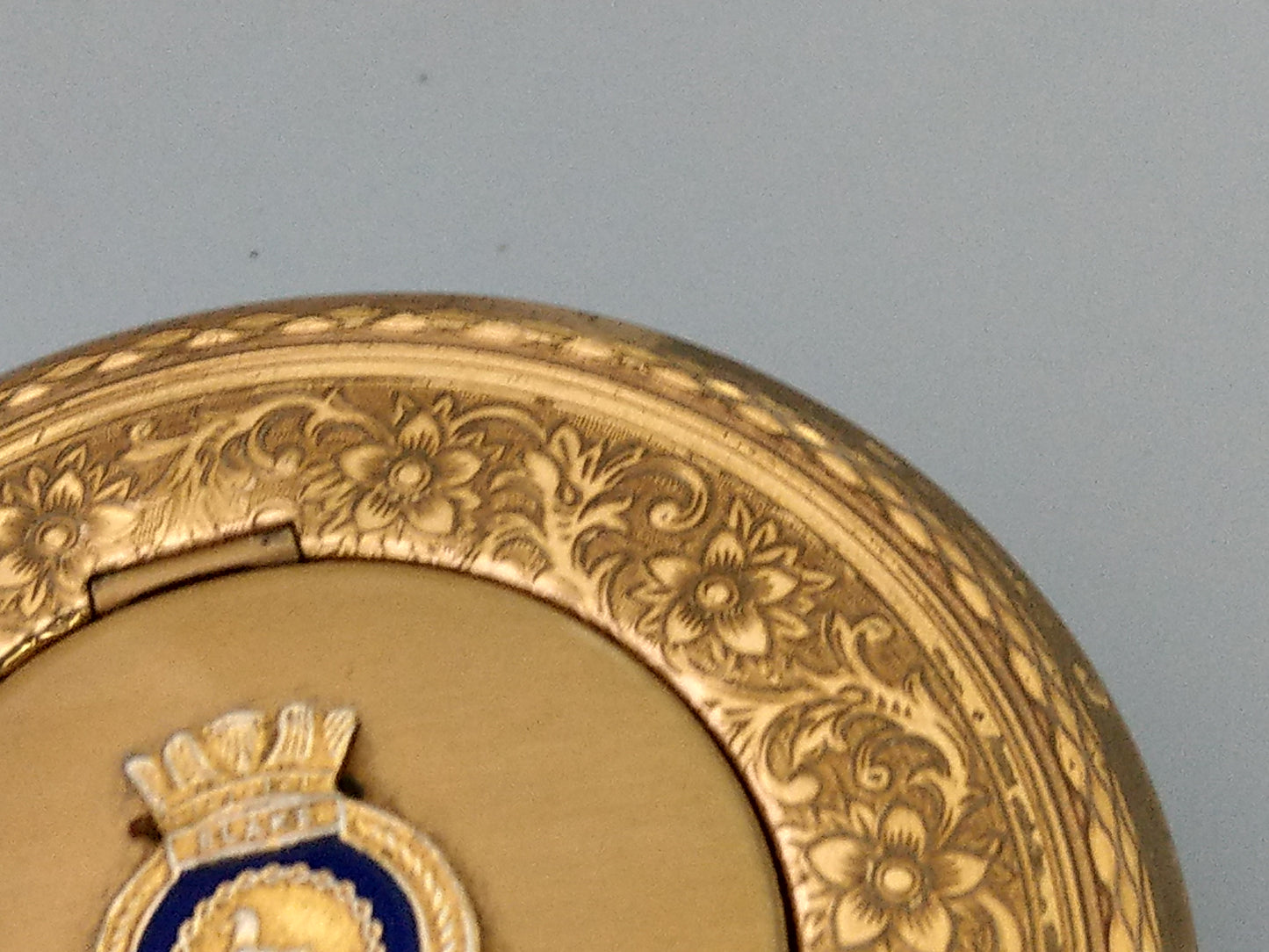 HMS Blake powder box compact with photo locked