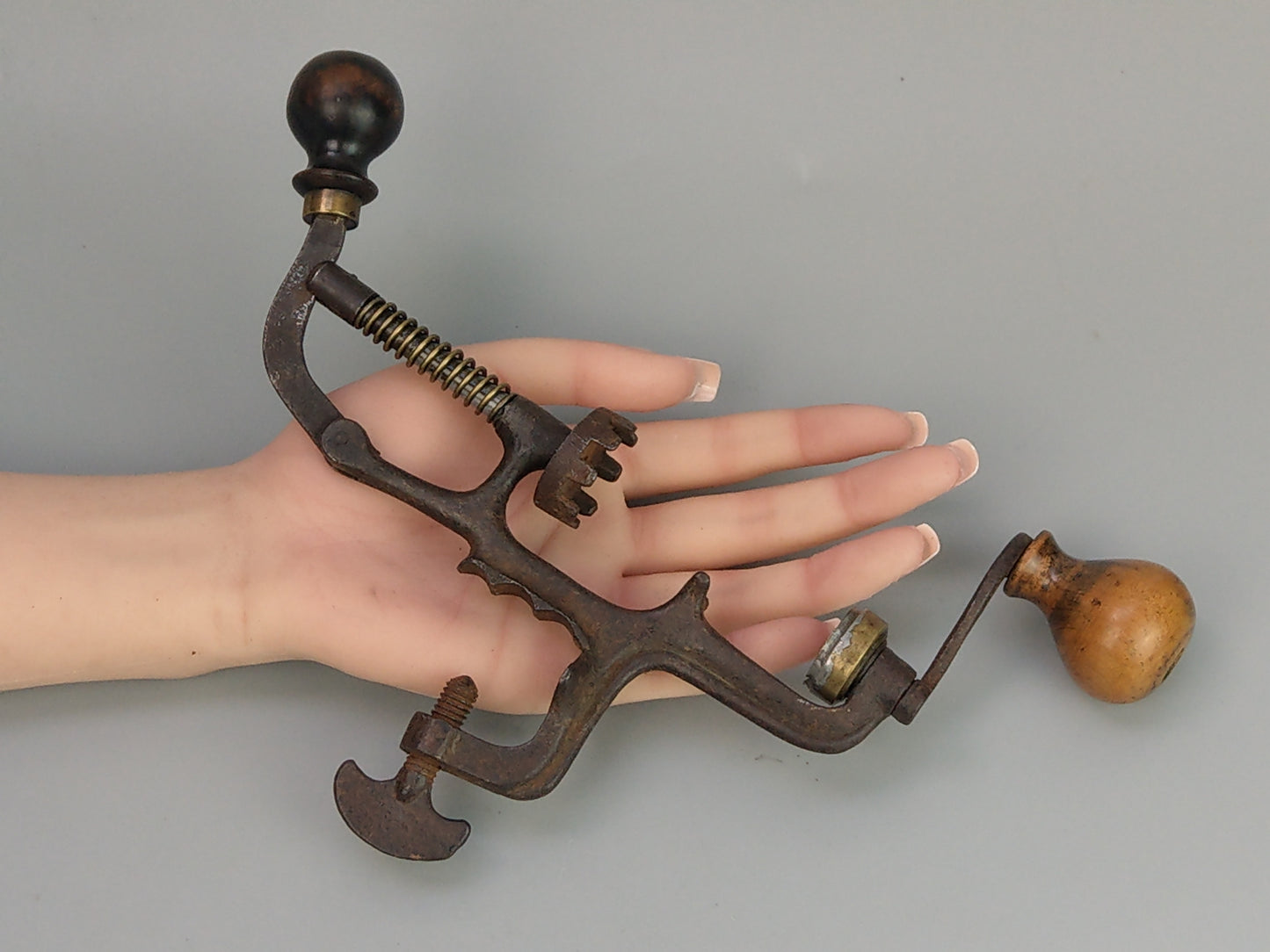 Antique shotgun cartridge loader Sixteen Bore vice mounted tool