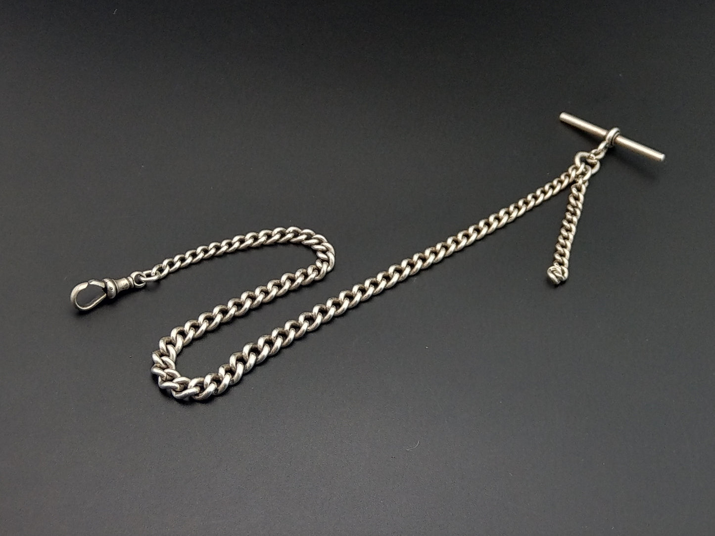 Sterling Silver Graduated Albert chain Frank William Cole 1884