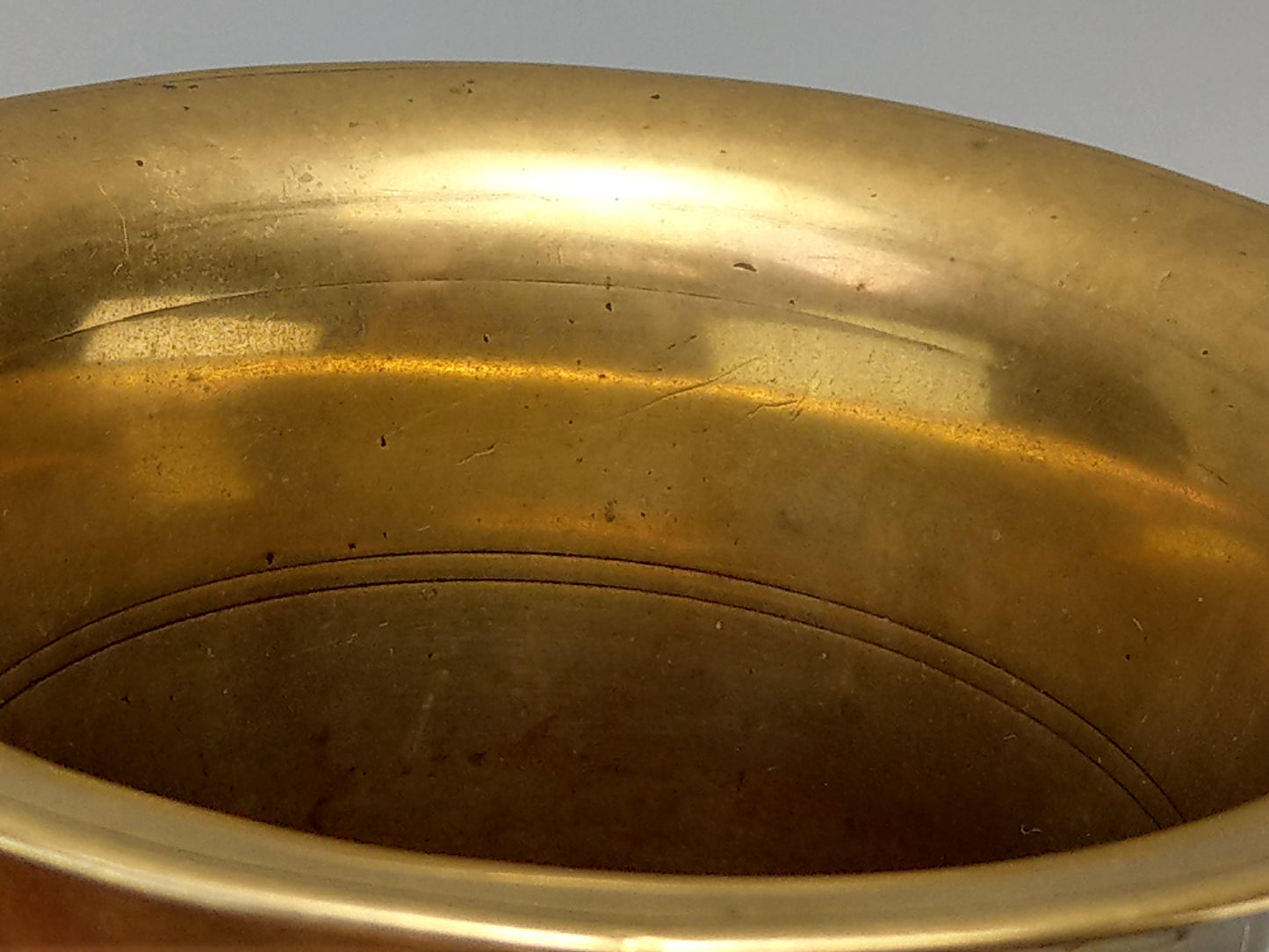 Antique Brass mortar and pestle bell shaped early 18th century