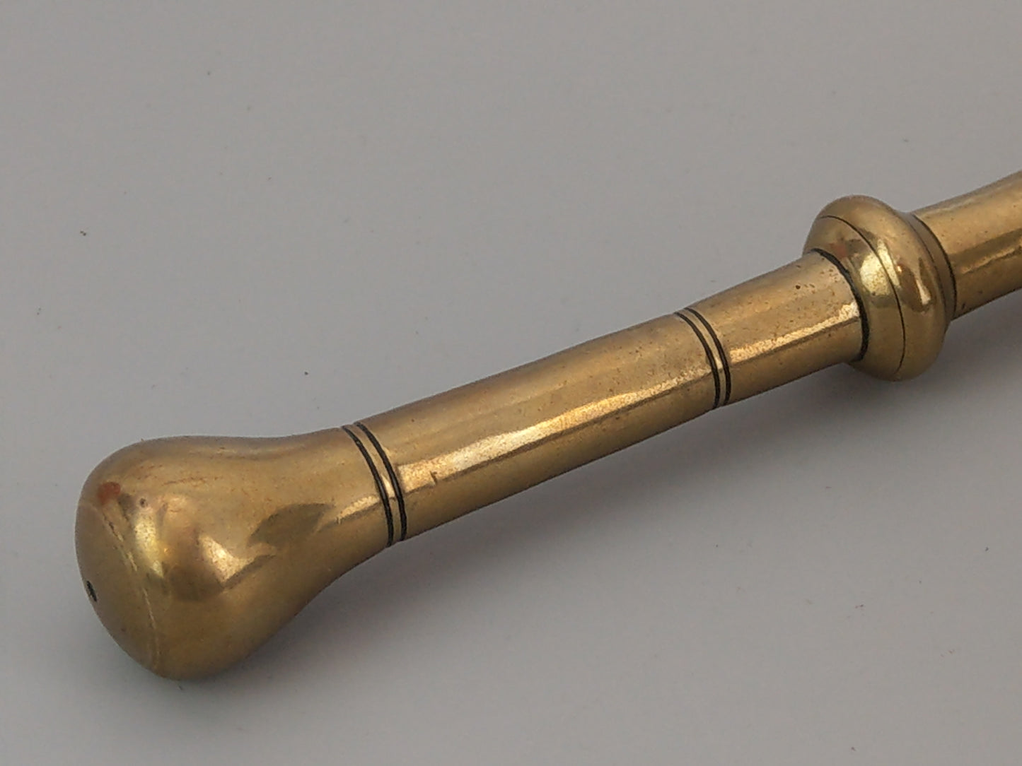 Antique Brass mortar and pestle bell shaped early 18th century
