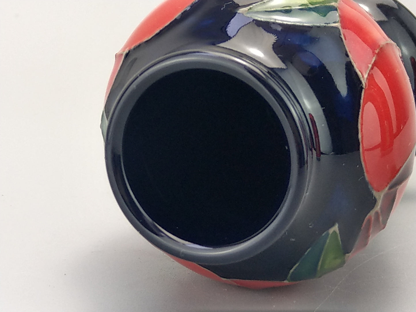 Moorcroft pottery vase Red Rose Vase by Emma Bossons Trial Shape 46/4