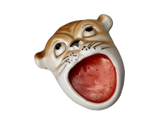 Mask Head Ashtray Devil Ugly Japanese Novelty Ashtray, c.1920