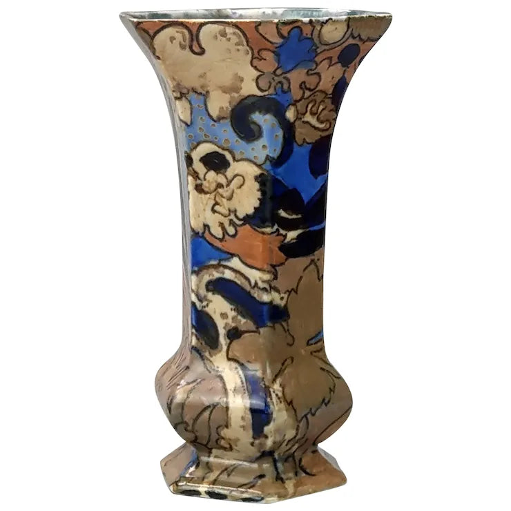 Medium Hexagon vase Bursley Amstel by Frederick Rhead