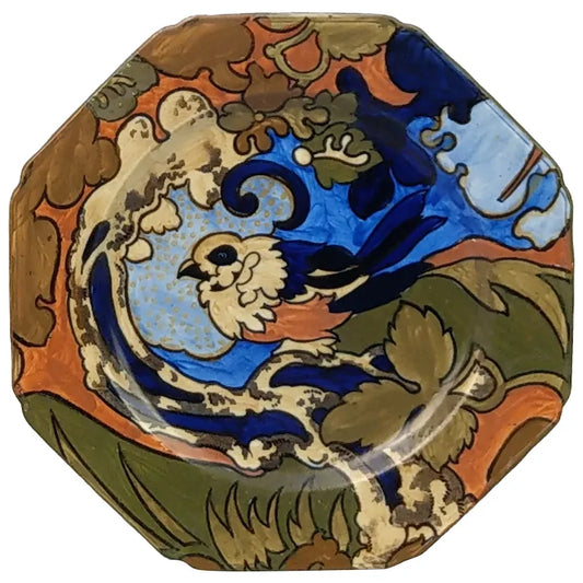 Octagonal Plate Bursley Amstel  by Frederick Rhead