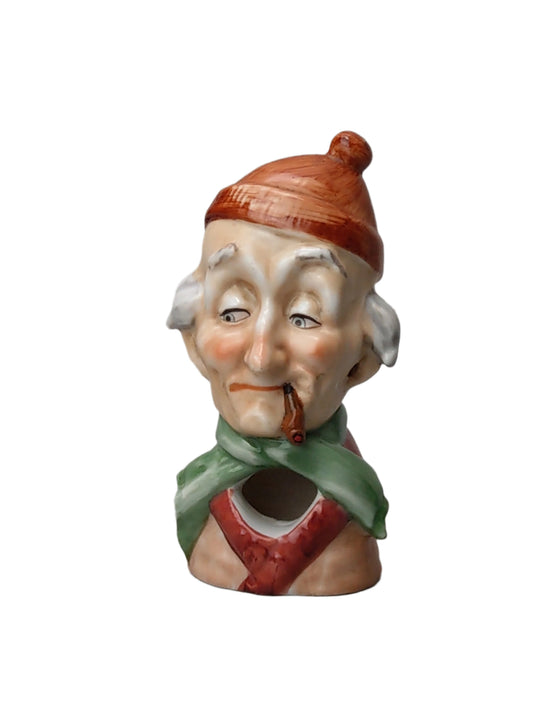 Smoking Head Ashtray Gentelman with Pipe Schäfer Vater Style