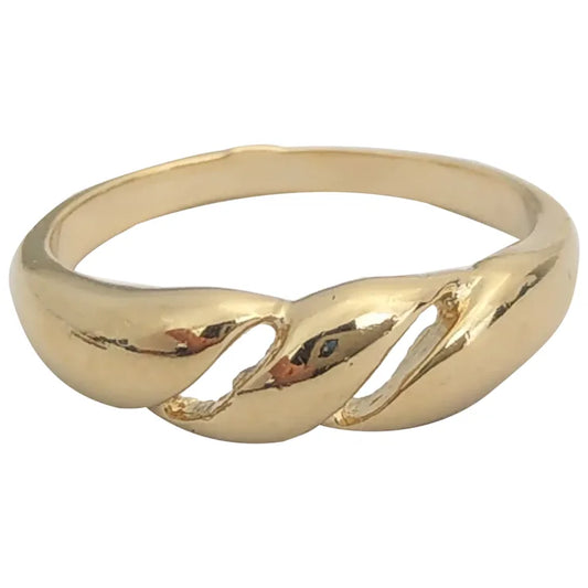 Vintage 18ct Gold twisted rope ring