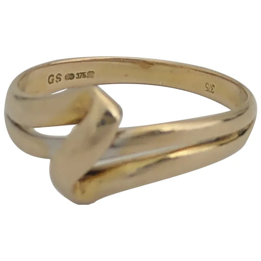 Vintage 9ct Gold Ring Knot Over Loop by George Stockwell