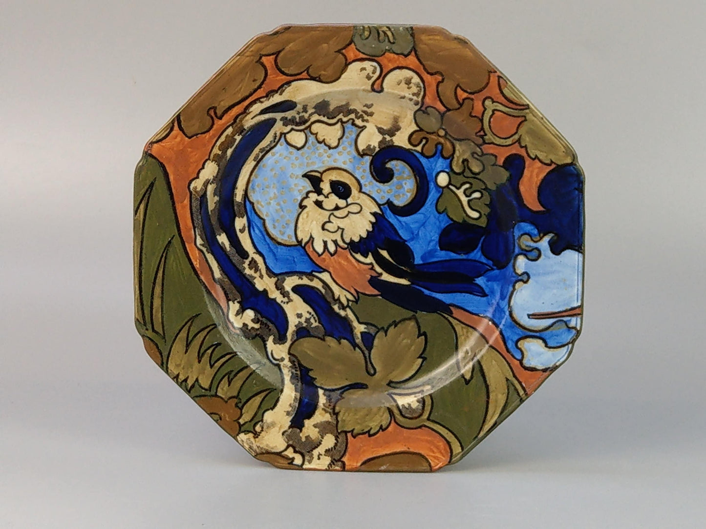 Octagonal Plate Bursley Amstel by Frederick Rhead