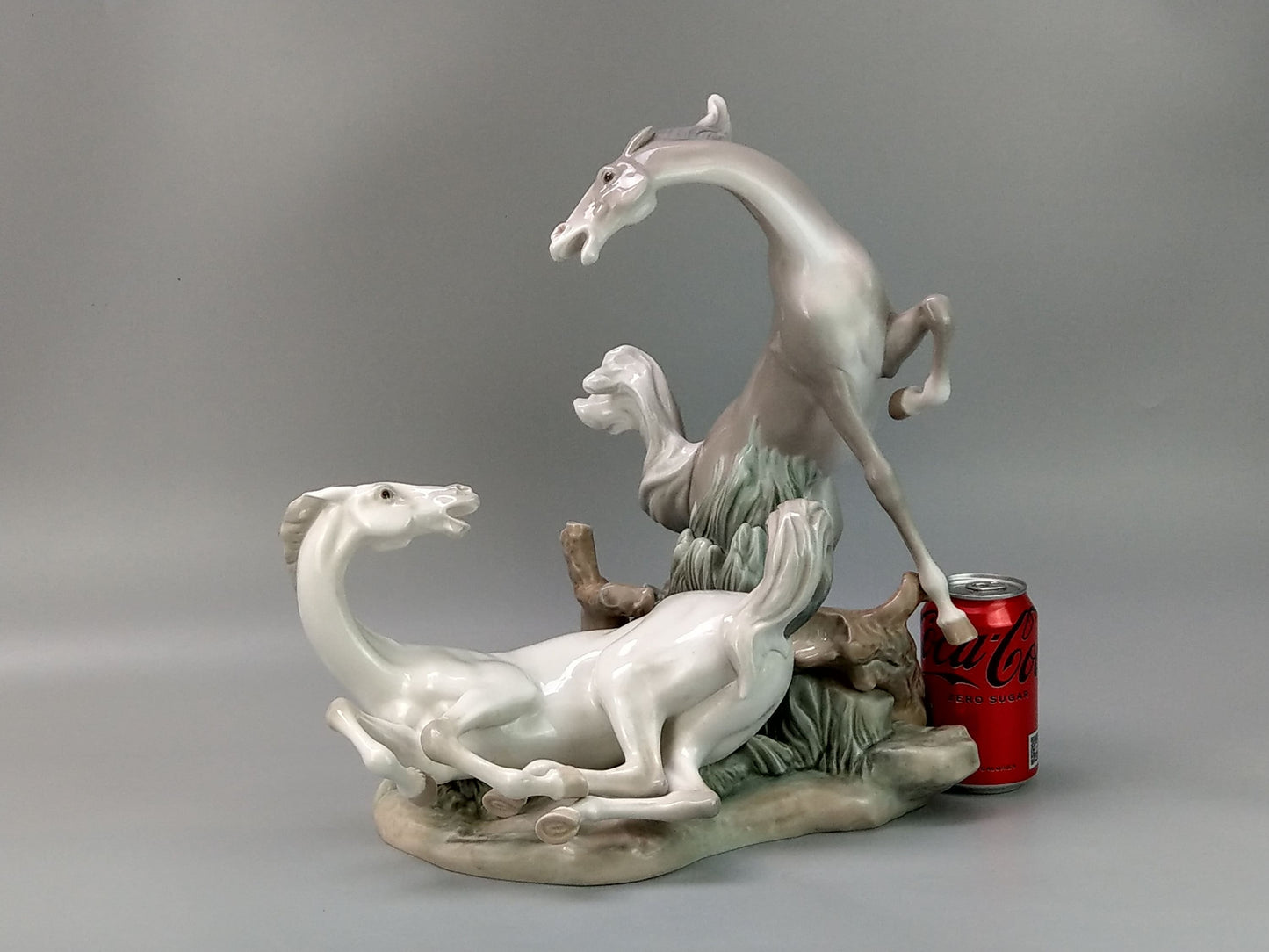 Vintage Large Lladro Horses Gloss