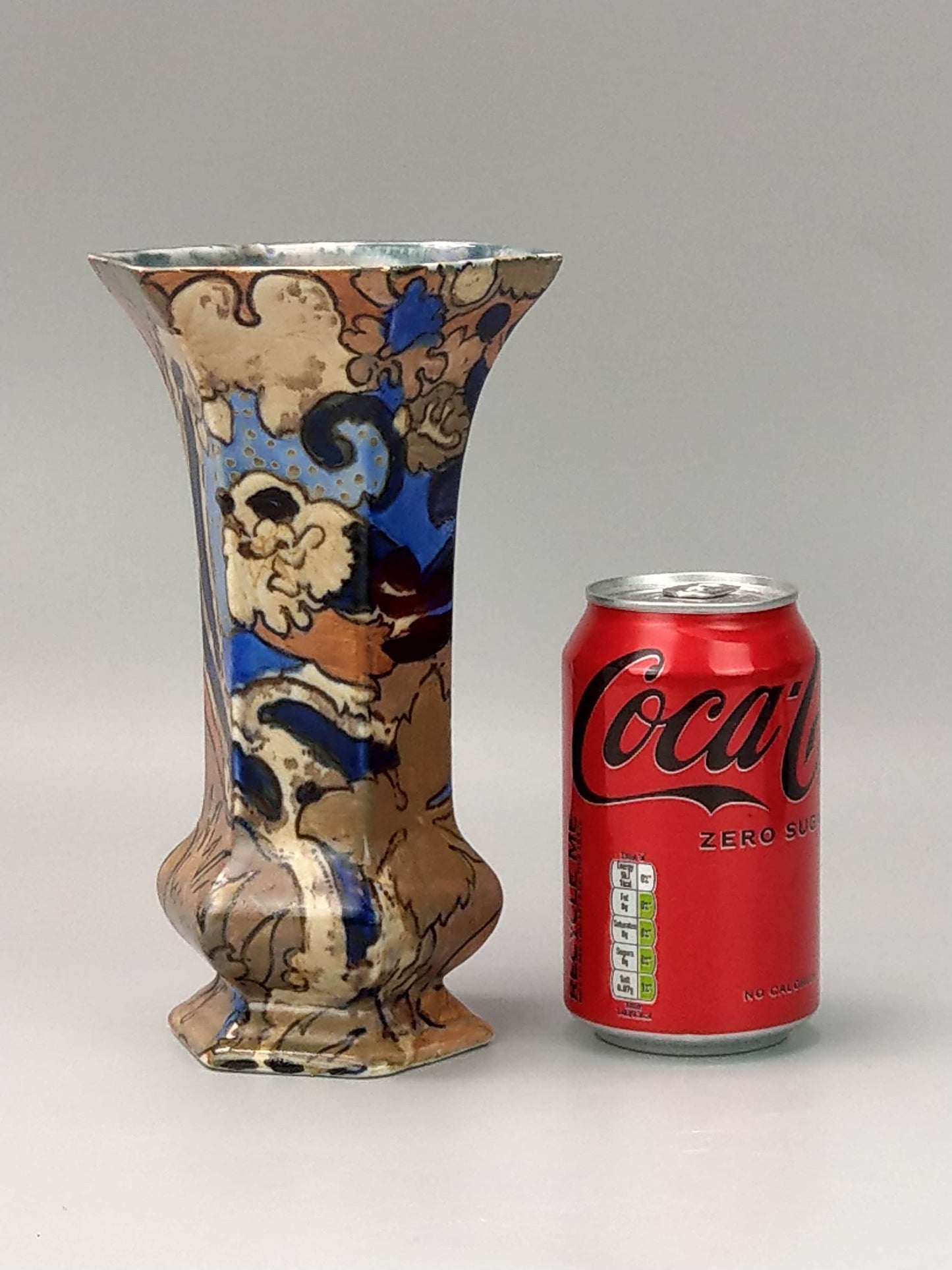 Medium Hexagon vase Bursley Amstel by Frederick Rhead