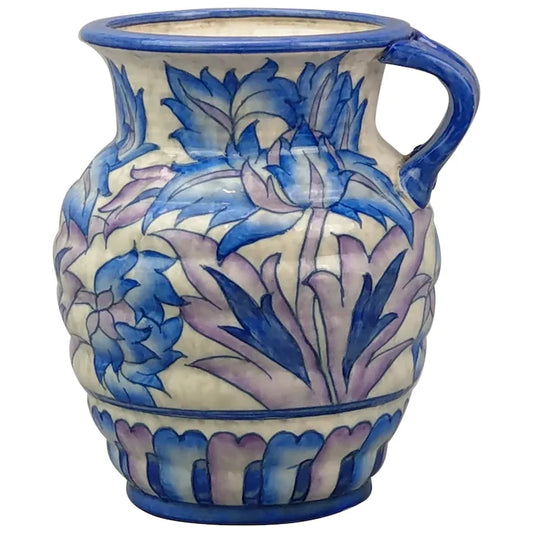 Charlotte Rhead Large vase blue and purple peony Crown Ducal