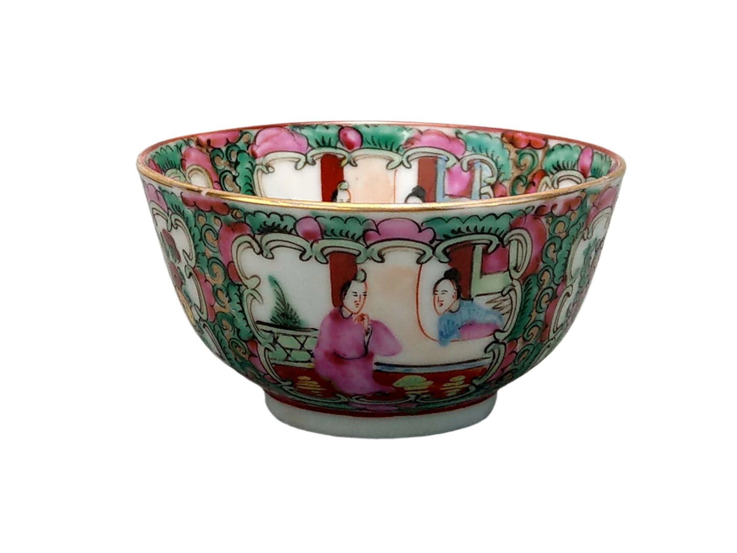 Chinese Rice Bowl Medalion Famille Rose c1900