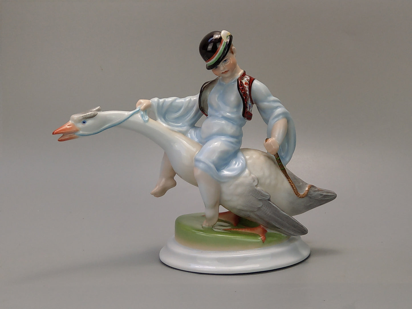 Boy Riding Goose Herend Figurine 5515