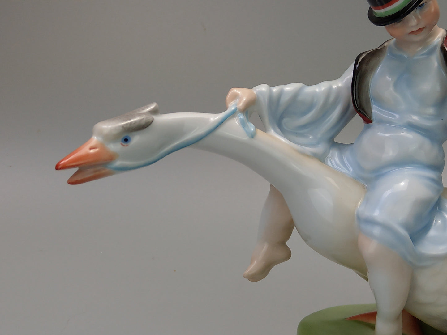 Boy Riding Goose Herend Figurine 5515