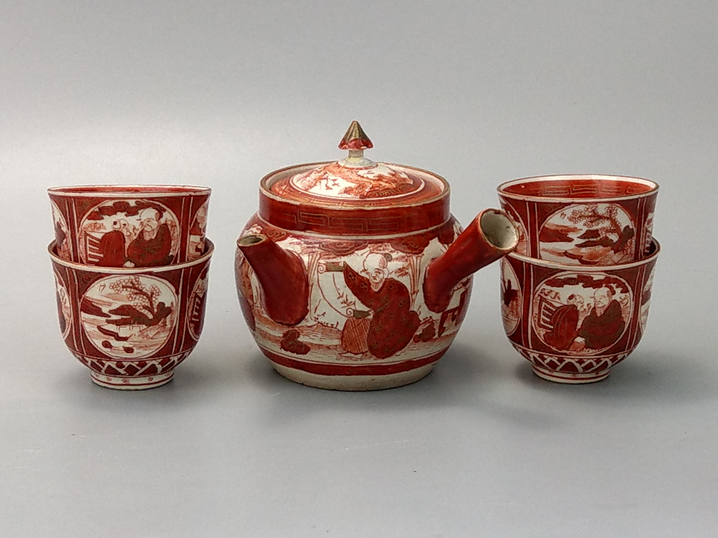 Antique Kutani Japanese tea set c.1900