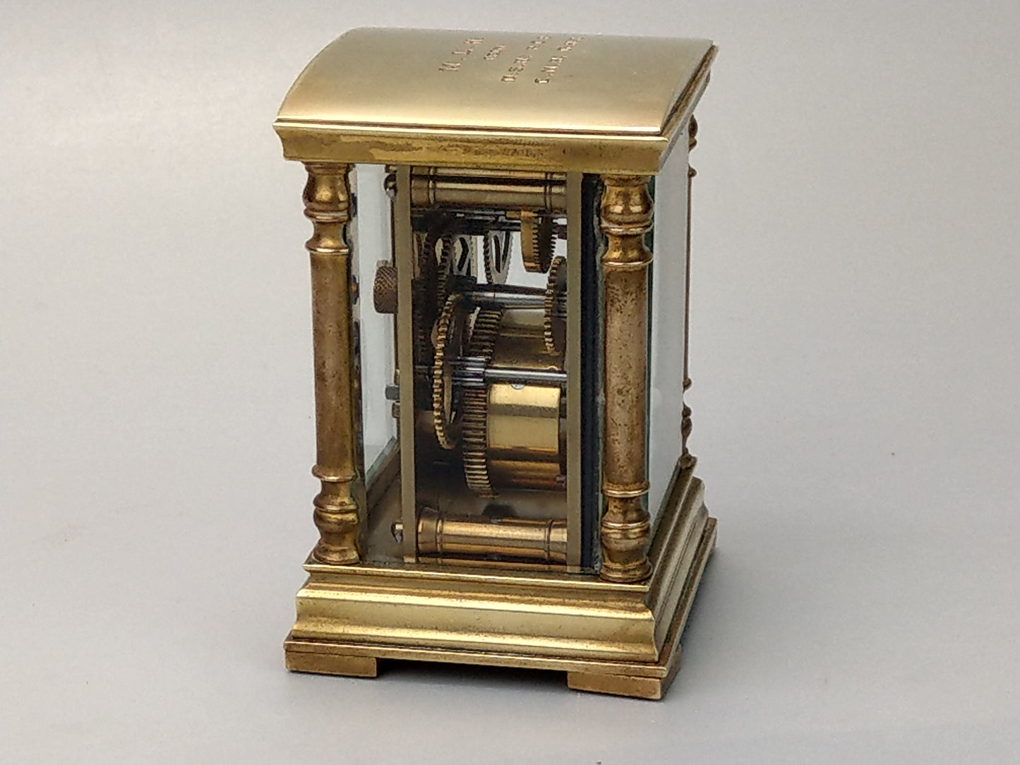 French Small Carriage Clock with Case, c.1900