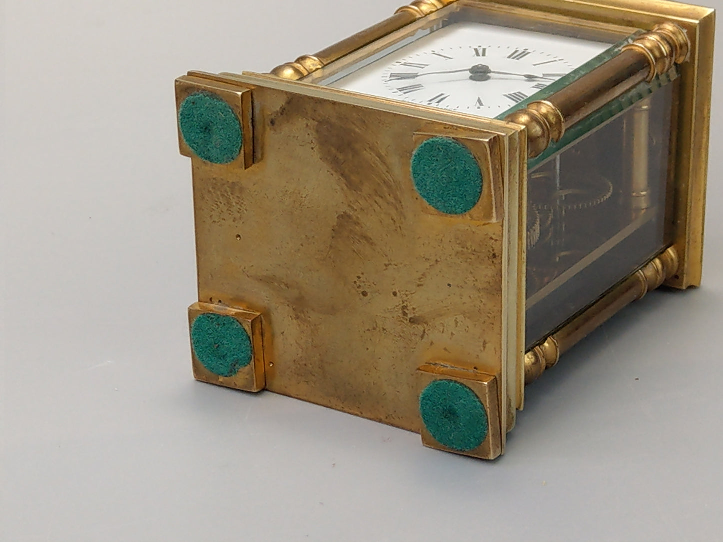 French Small Carriage Clock with Case, c.1900