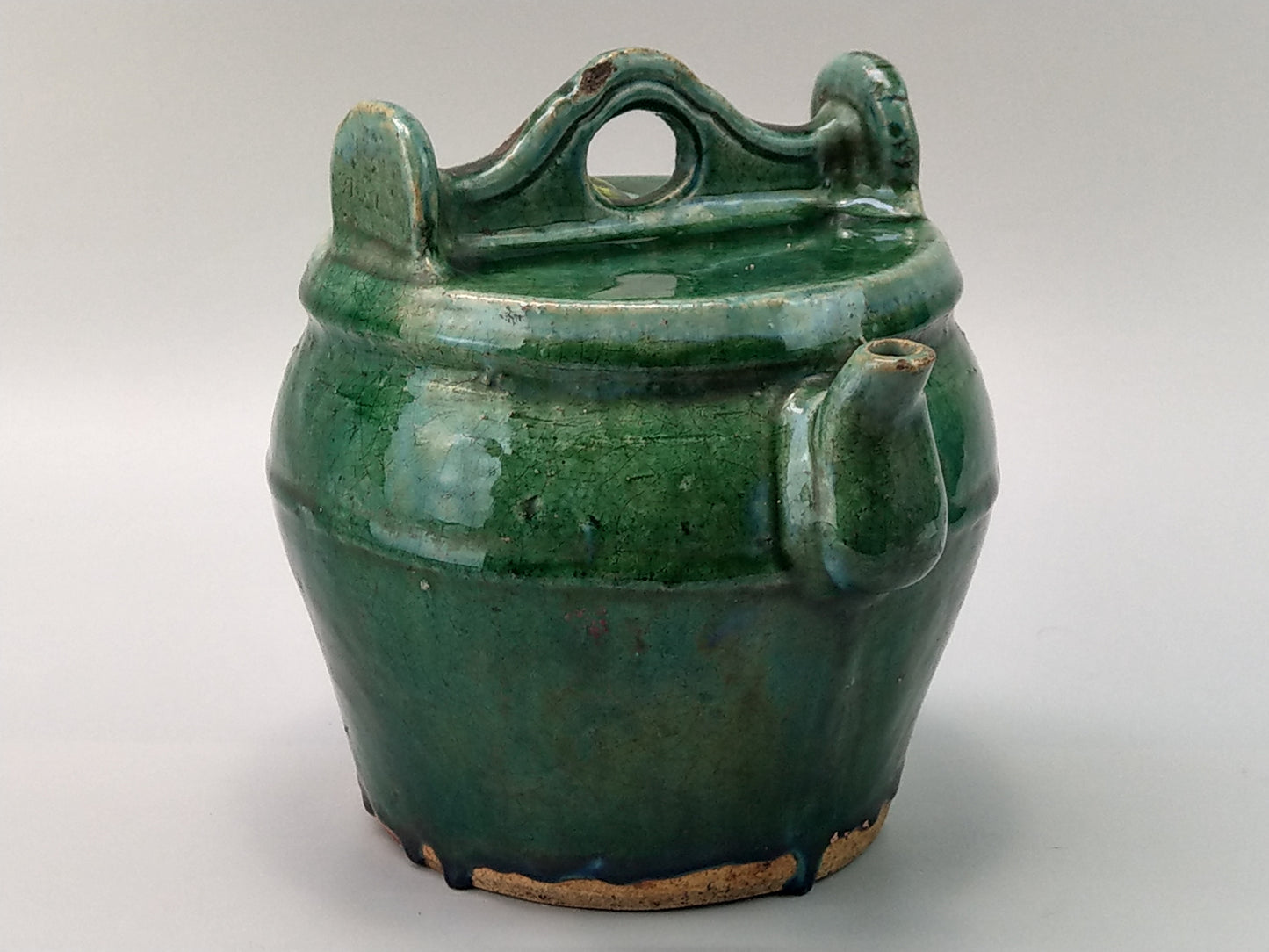 Antique Chinese Water pot Green Shiwan Ware c1800