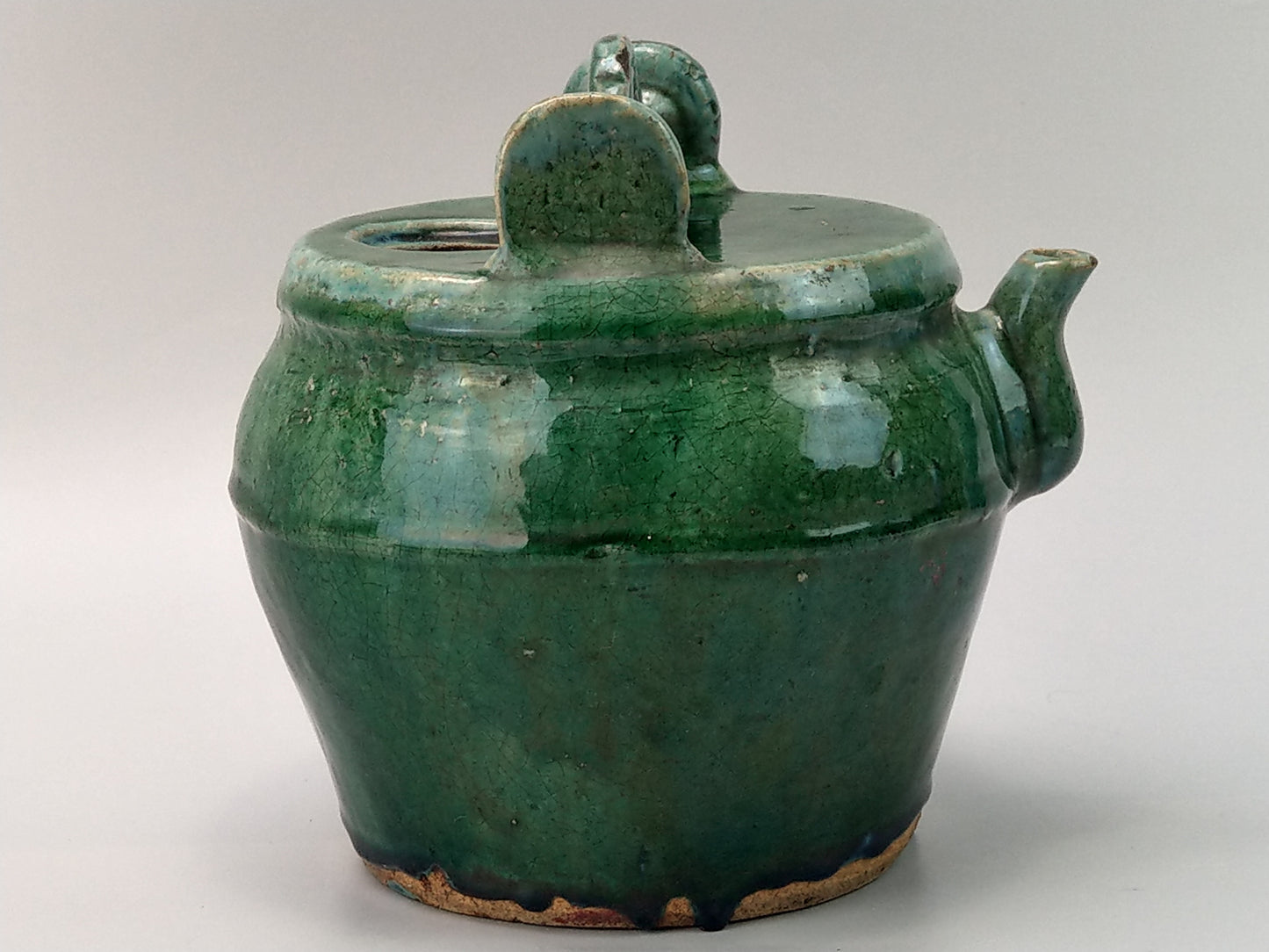 Antique Chinese Water pot Green Shiwan Ware c1800