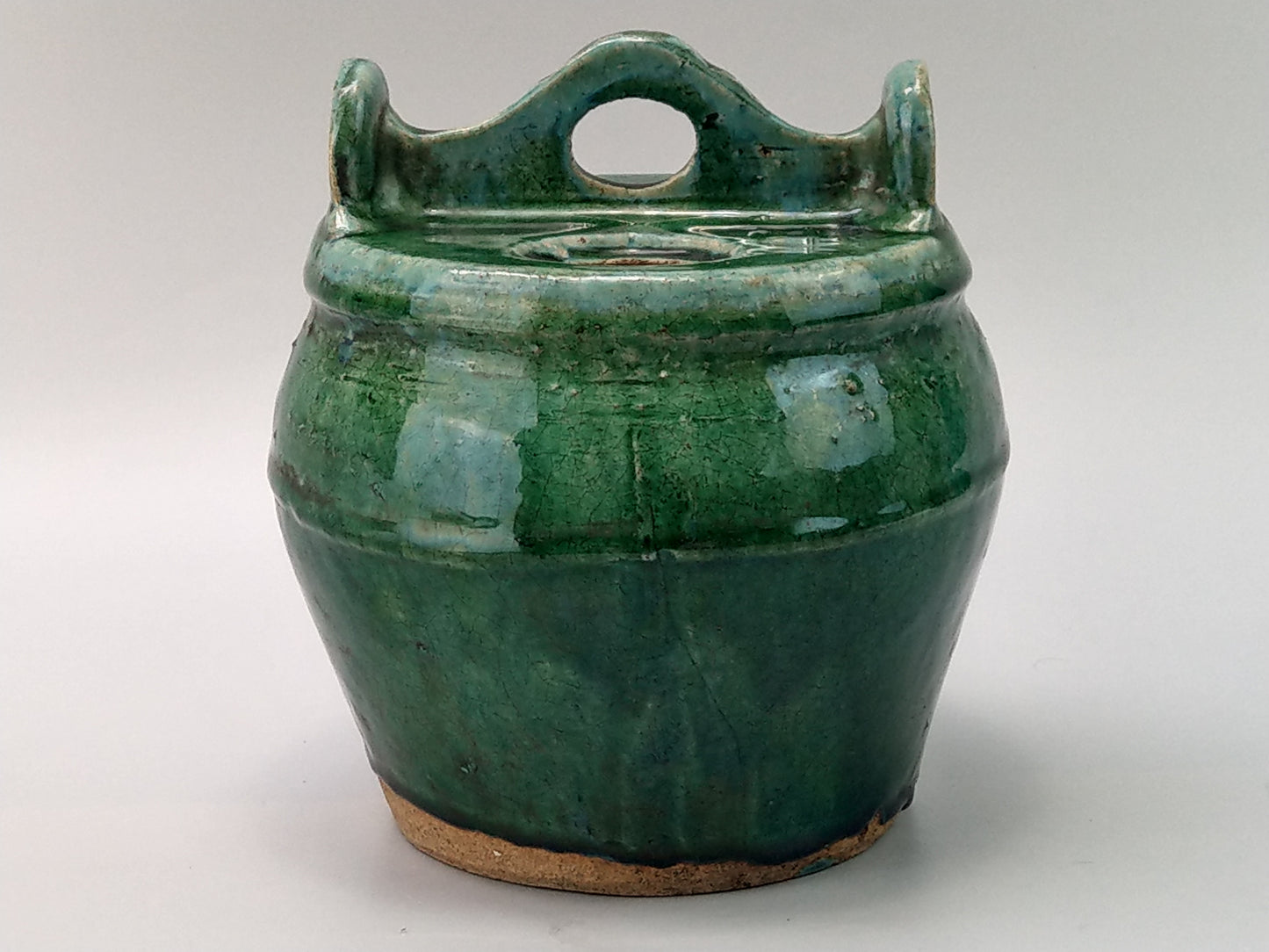 Antique Chinese Water pot Green Shiwan Ware c1800