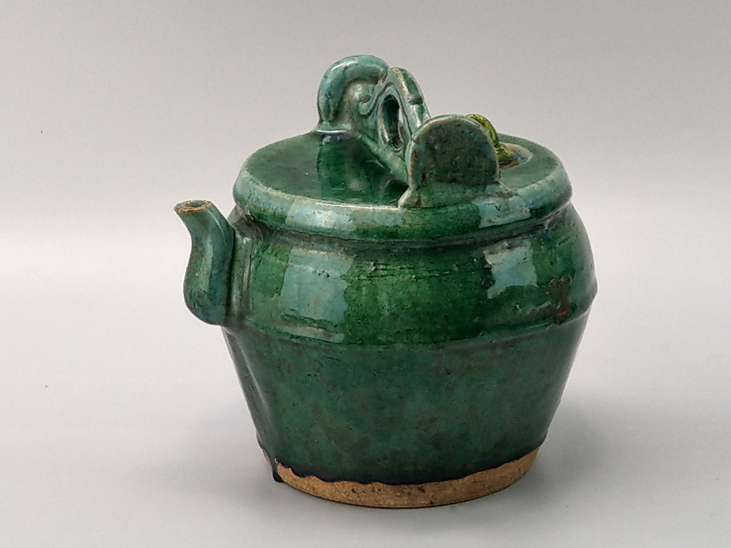 Antique Chinese Water pot Green Shiwan Ware c1800