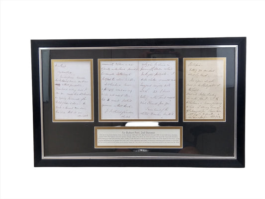 Sir Robert Peel Prime Minister autographed letter signed and certified