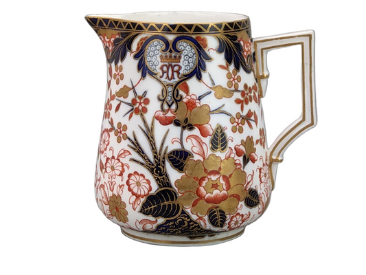 Imari Royal Crown Derby milk jug, King pattern, c. 1820, retail stamp Messrs Daniell, London