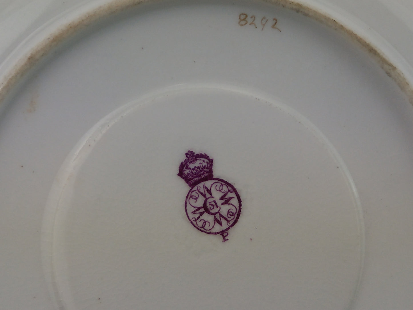 Royal Worcester tea cup and saucer, floral with jewelled borders, initials WY, c.1879