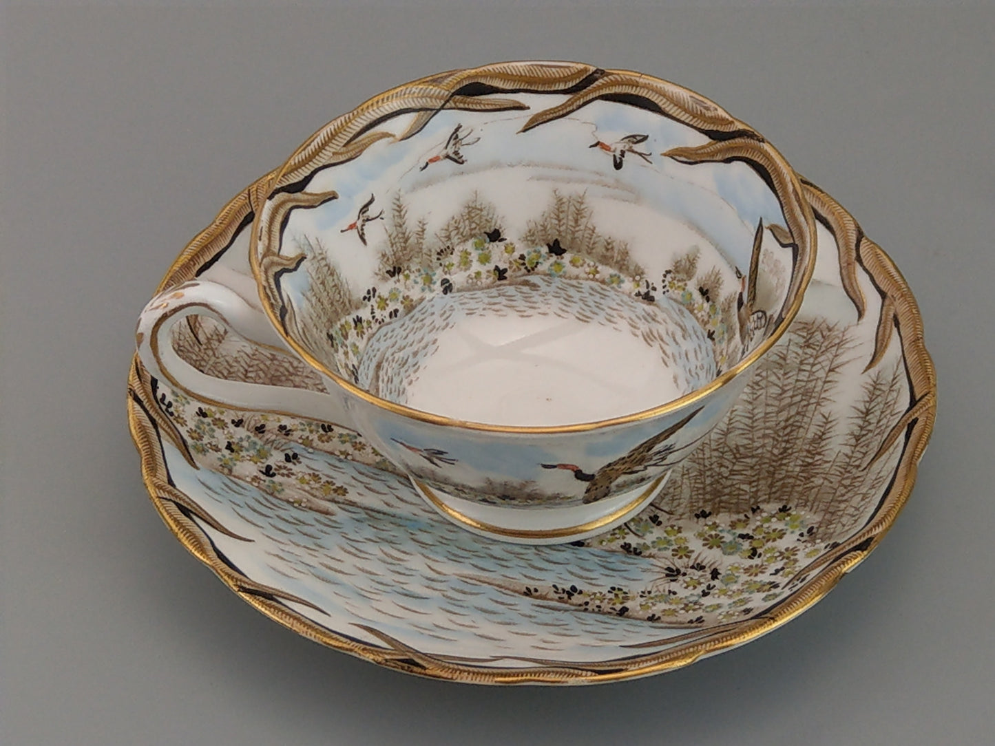 Japanese style Teacup and Saucer by Jackson and Gosling, Fenton Tokio