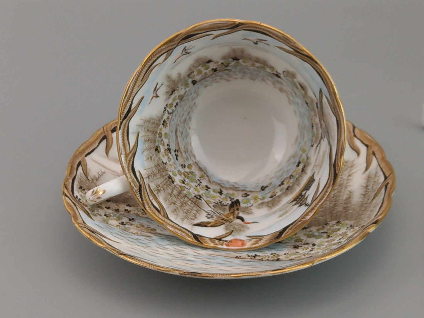 Japanese style Teacup and Saucer by Jackson and Gosling, Fenton Tokio